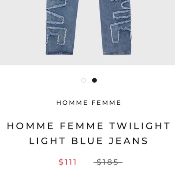New-Homme Femme Twilight light blue jeans